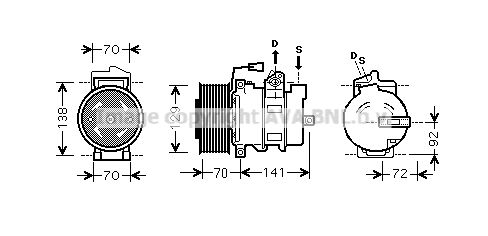 AVA QUALITY COOLING Kompresors, Gaisa kond. sistēma MEK250